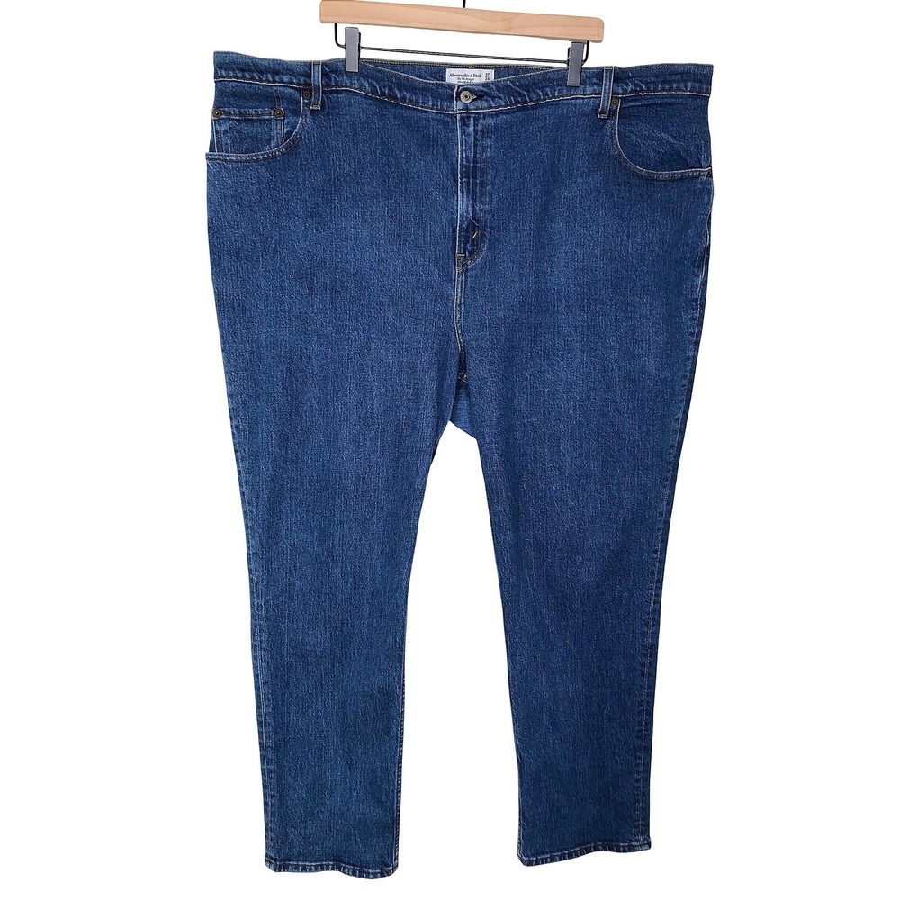 Abercrombie Fitch 90's Straight Ultra High Rise Mid Wash Denim‎ Jeans W50 L31